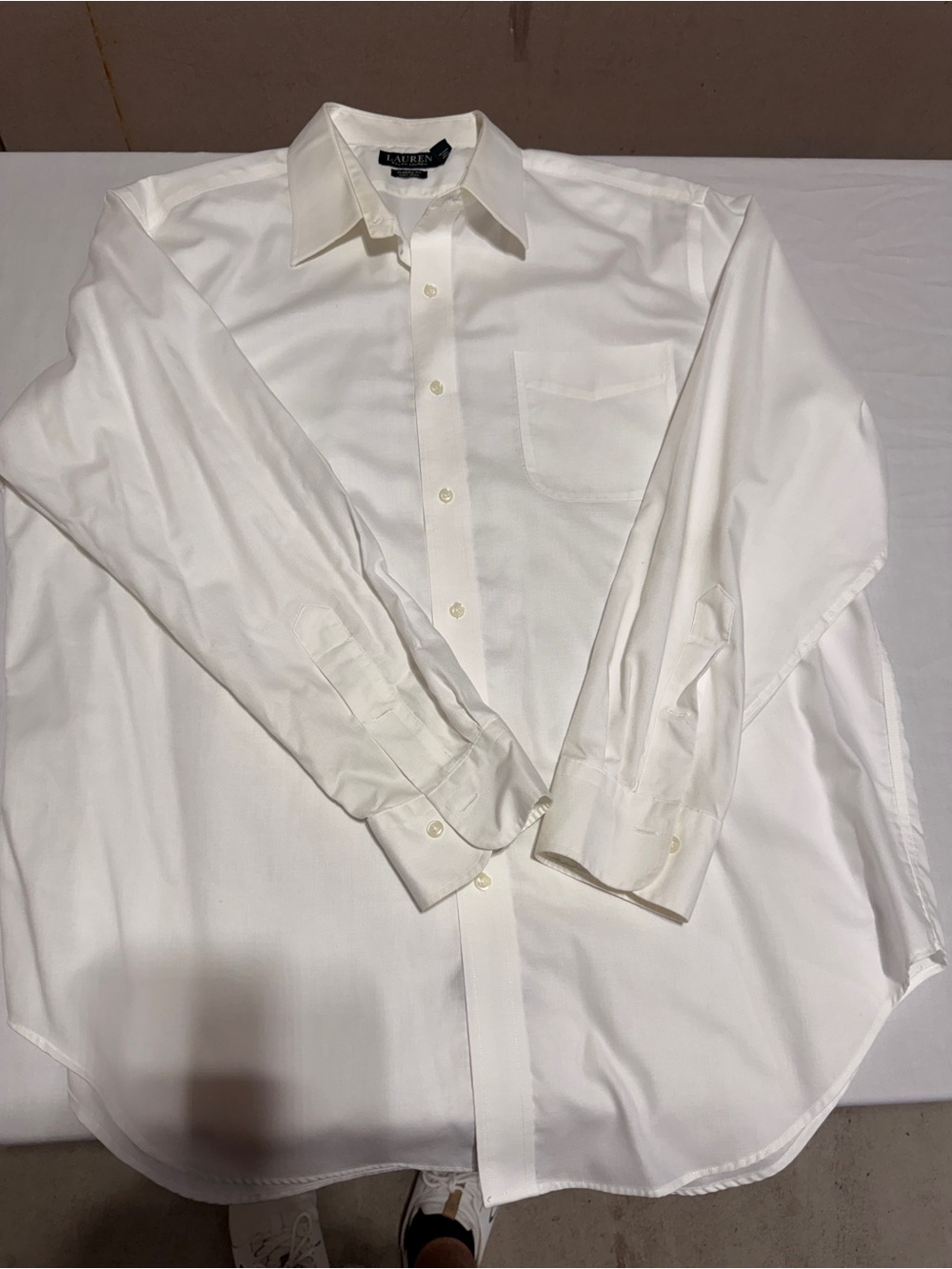 Lauren Ralph Lauren Crisp White Button-Down Dress Shirt